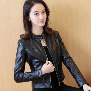 model jaket kulit korean style wanita