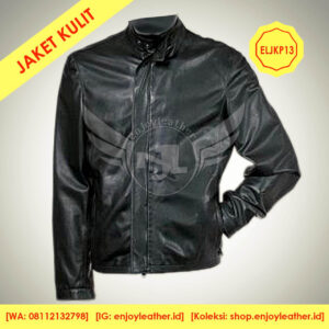 Jaket Kulit Pria Model ELJKP13 tampak depan