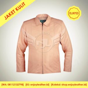 Jaket Kulit Pria Model ELJKP23 tampak depan